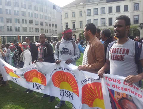 Djibouti USN manifestation à Bruxelles